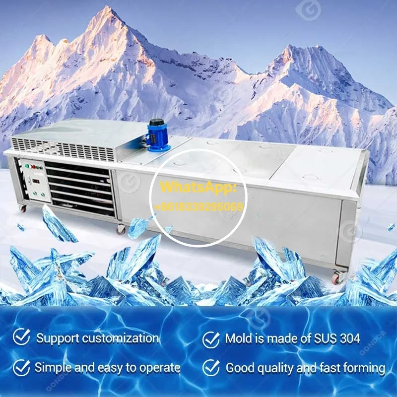 ماكينة صنع مكعبات الثلج الصناعية الأوتوماتيكية من الفولاذ المقاوم للصدأ ماكينة تصنيع مكعبات الثلج المخصصة لمطعم المعدات التجارية #2