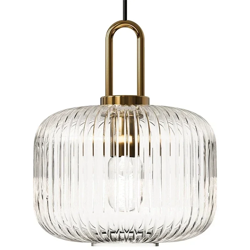 ‌Modern Nordic Japanese Style Glass LED Pendant Light‌ Minimalist Hanging Lamp For Bedroom Dining Room Kitchen Island Home Decor