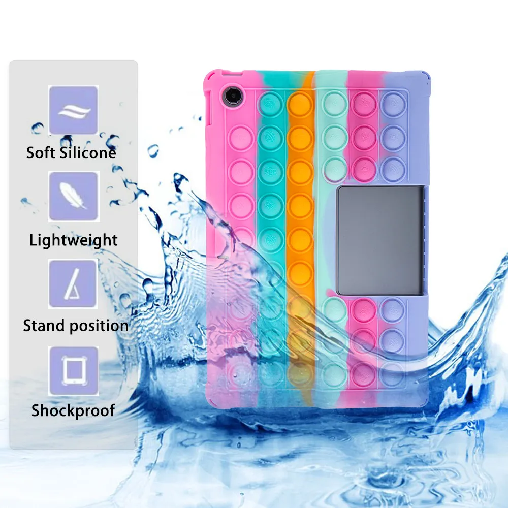 Capa infantil de silicone bolha macia para lenovo tab plus tb351fu 11.5 polegadas xiaoxin pad studio 11.5 capa de suporte com alça de ombro