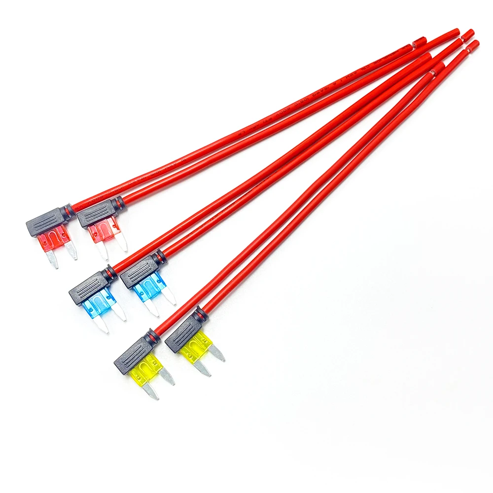 3PCS Mini Micro Standard Car Fuse Holder 16AWG Add-a-circuit TAP Adapter ATM APM Blade Fuse Extension Cord 10A 15A 20A