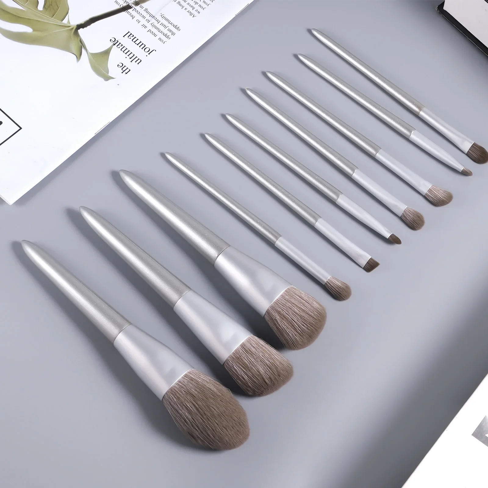 Pelo sintético súper suave, herramienta de maquillaje con mango de madera de alta calidad, juego de brochas de maquillaje para sombra de ojos, herramientas de maquillaje cosmético