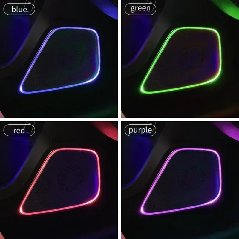 Car By Stereo Speaker Sticker Cover Trim Horn Audio Decoration With Ambient Light For Mercedes-Benz A/B/CLA/GLA W177 W247  W118