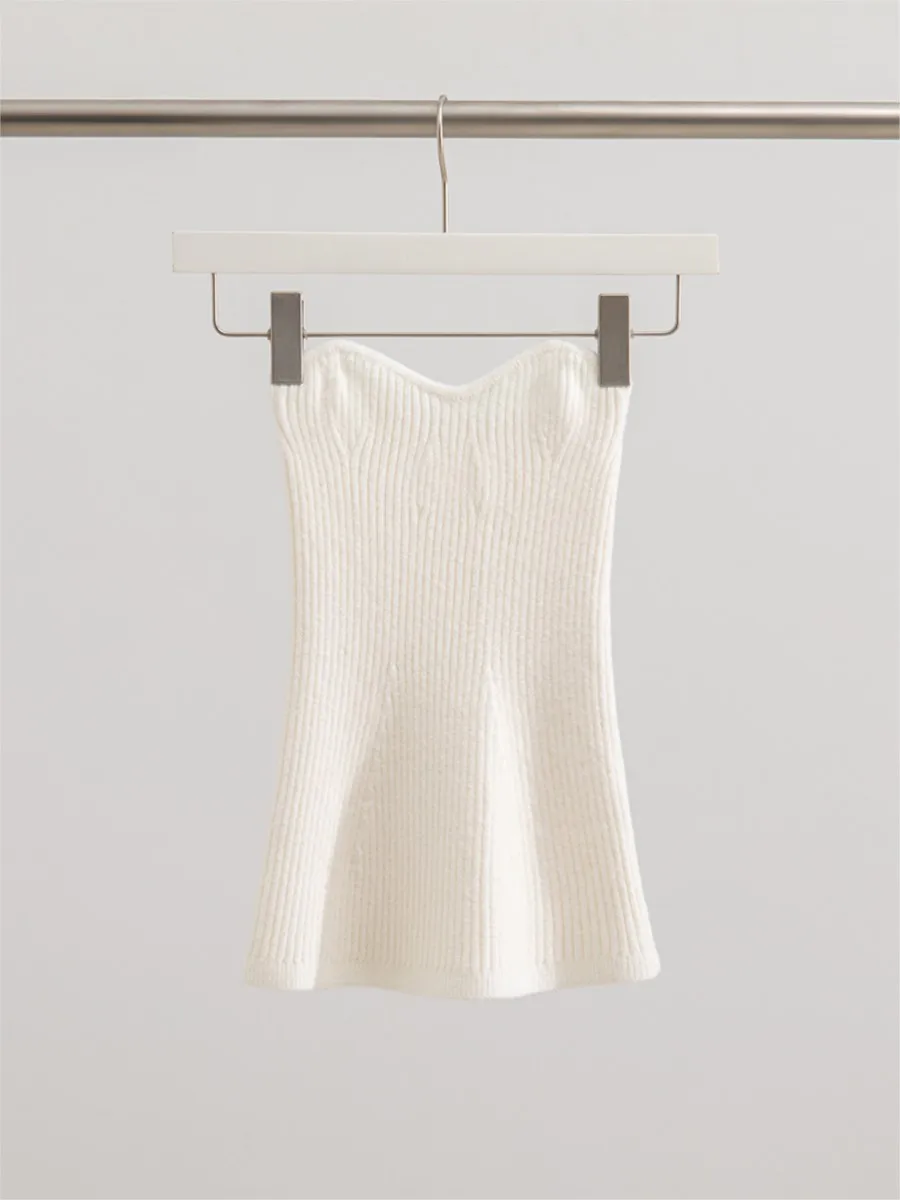 Effen kleur sexy gebreide tube tops dames zomer strapless slank basic vest vrouwelijke eenvoudige casual mode mouwloze tanktop