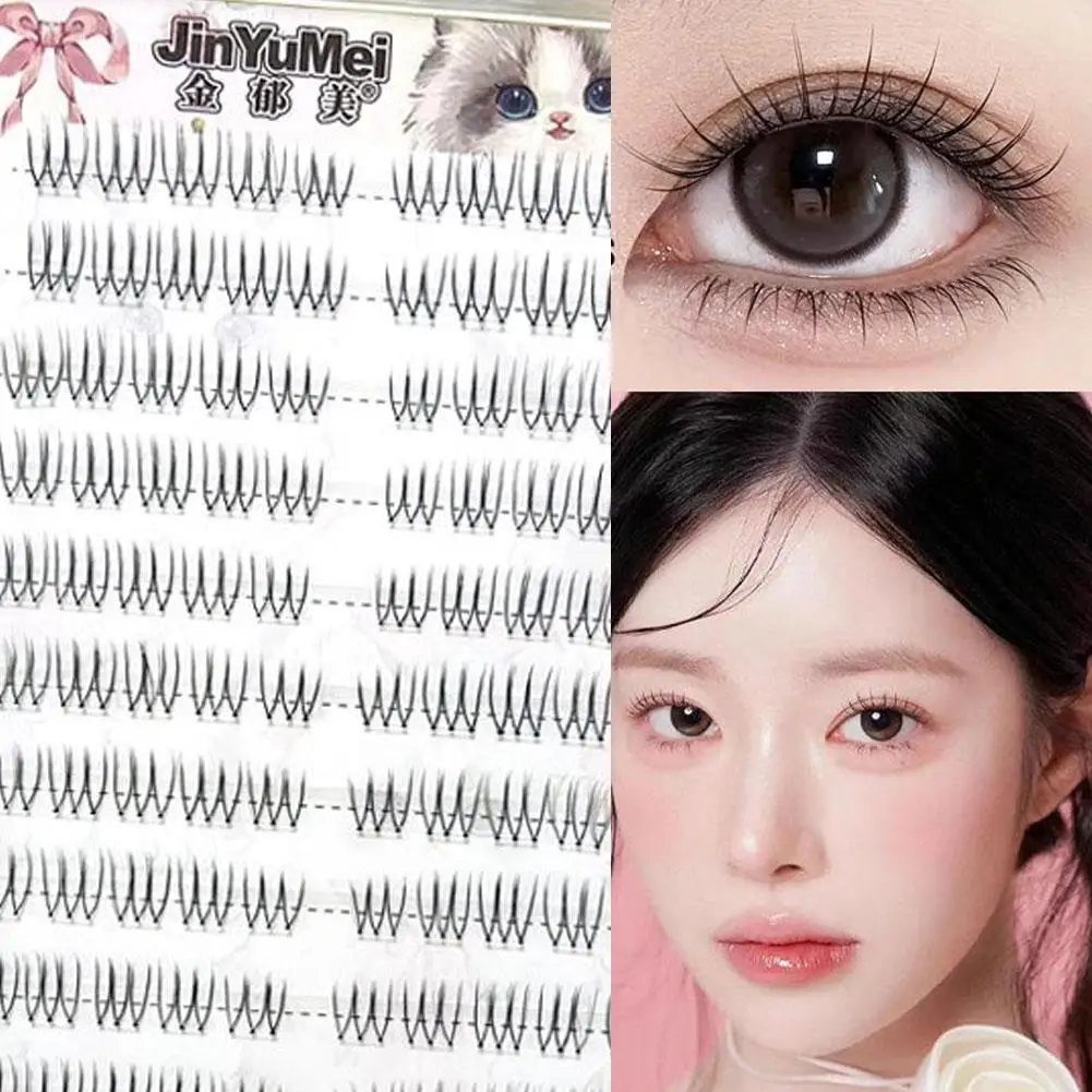 Nieuwe U-vormige Individuele Valse Wimpers Lash Extension Wimpers Comic Make-Up Idol Lash Natuurlijke Oog Cosplay Clusters Noglue I8M2