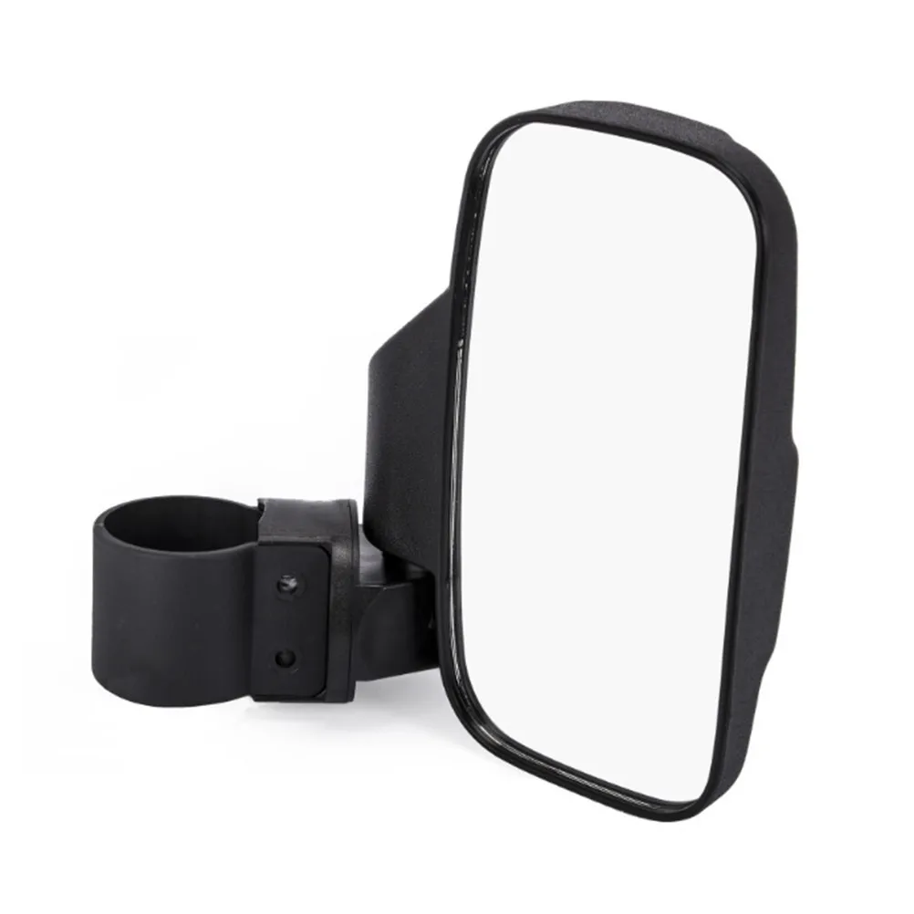 Set of 2 Offroad Utv Rear View Side Mirrors Black High Impact Breakaway Convex Shatterproof Glass Adjustable for Utility Task