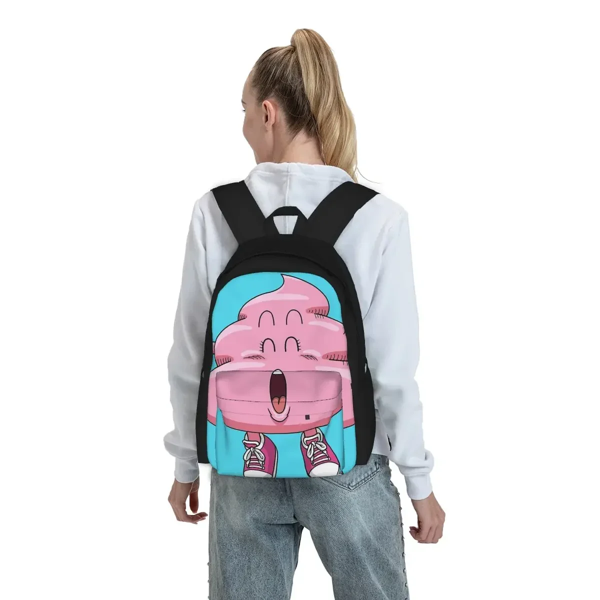 الدكتور Slump Arale الوردي أنبوب حقائب الظهر بنين بنات الكتب الأطفال الحقائب المدرسية الكرتون الاطفال حقيبة الظهر حقيبة سفر حقيبة كتف #4