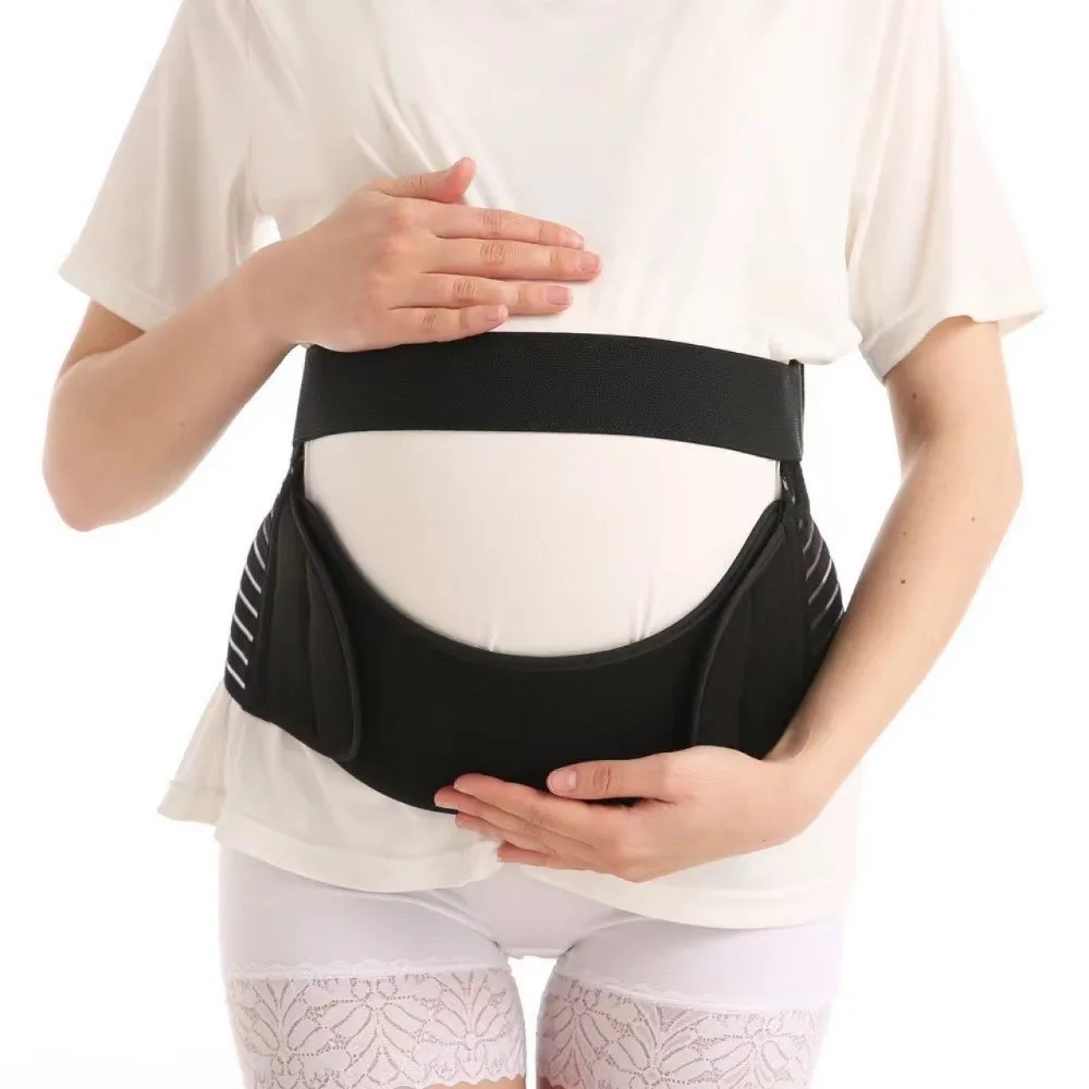 Cinturones ajustables para mujeres embarazadas, banda elástica transpirable para el vientre de maternidad, soporte Abdominal desmontable fácil de usar, Prenatal