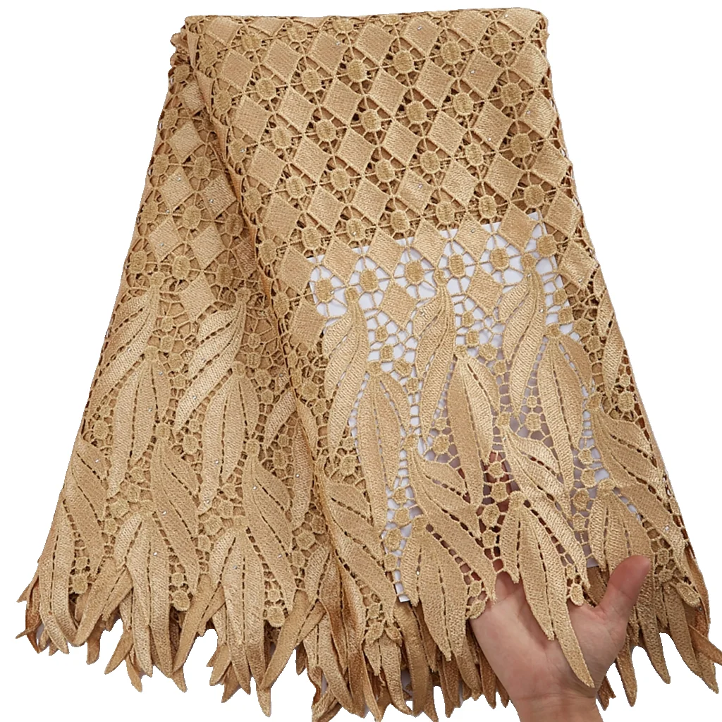 قماش دانتيل أفريقي SJD ، قابل للذوبان في الماء ، حبل جبير نيجيري ، جودة عالية ، أحدث تصميم ، حفل زفاف ، A2547 ، وصل حديثًا ،