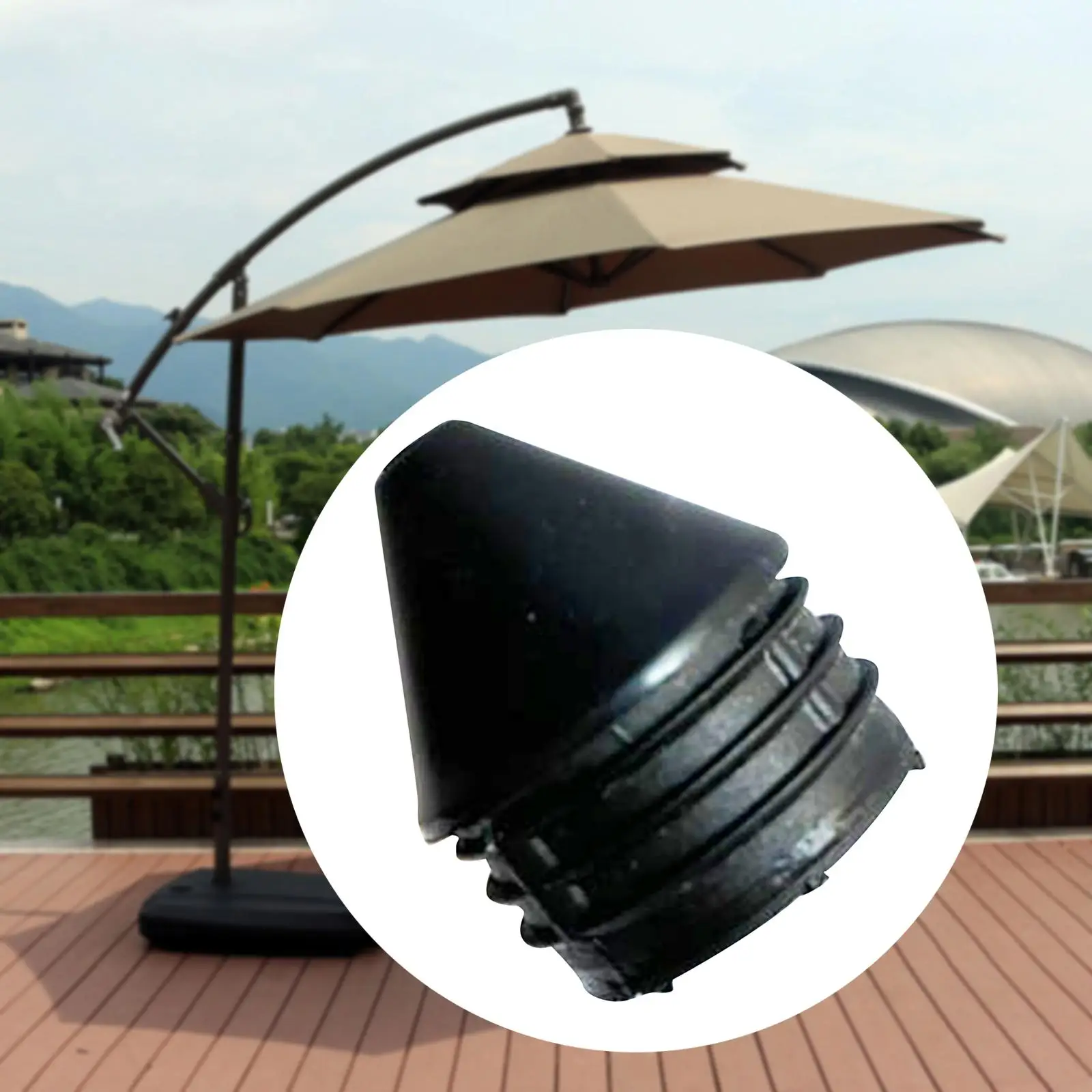 

Patio Umbrella Accessories Umbrella Attachment Guiding Function Smooth Wear Resistant Outside for Deck Garden Travel Fishing