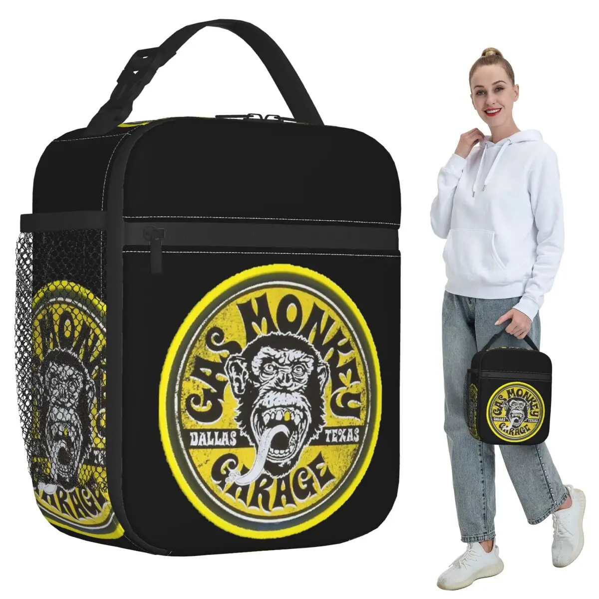 

Изолированная сумка для обедов Gas Monkeys Garage для женщин, термосумка для офиса, портативный контейнер для еды
