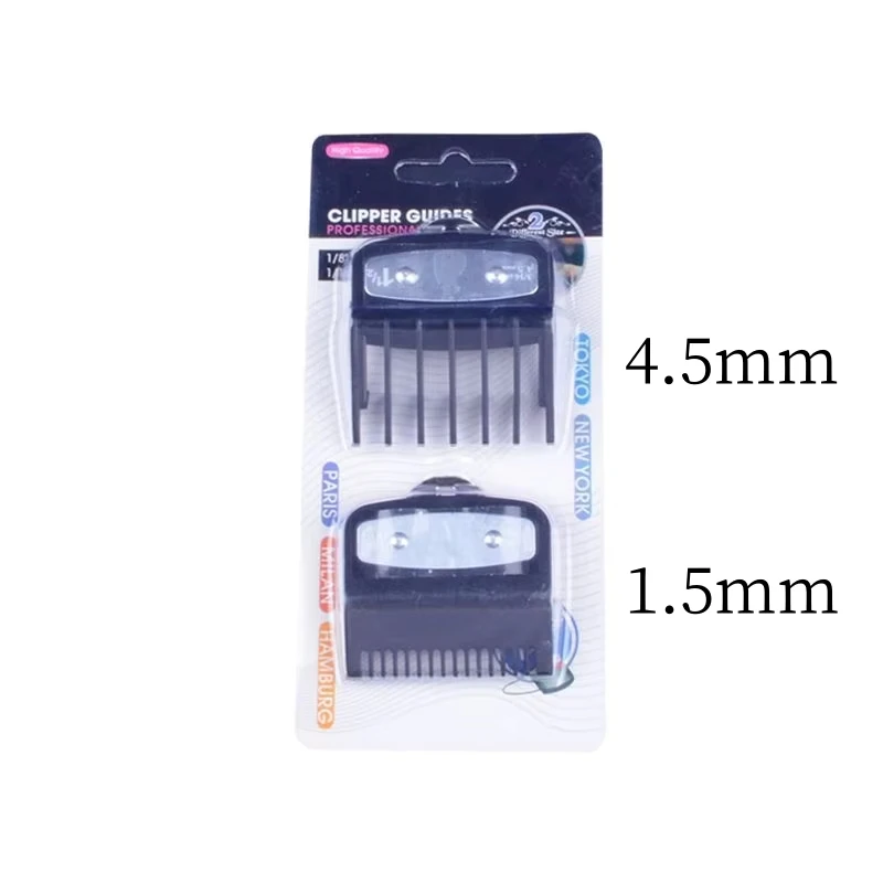 1,5mm 3mm 4,5mm 6mm Abstandskämme für elektrische Haarschneidemaschinen, professionelle Schneidführungskämme für Friseursalons, Schwarz Y0731 – Detail 23