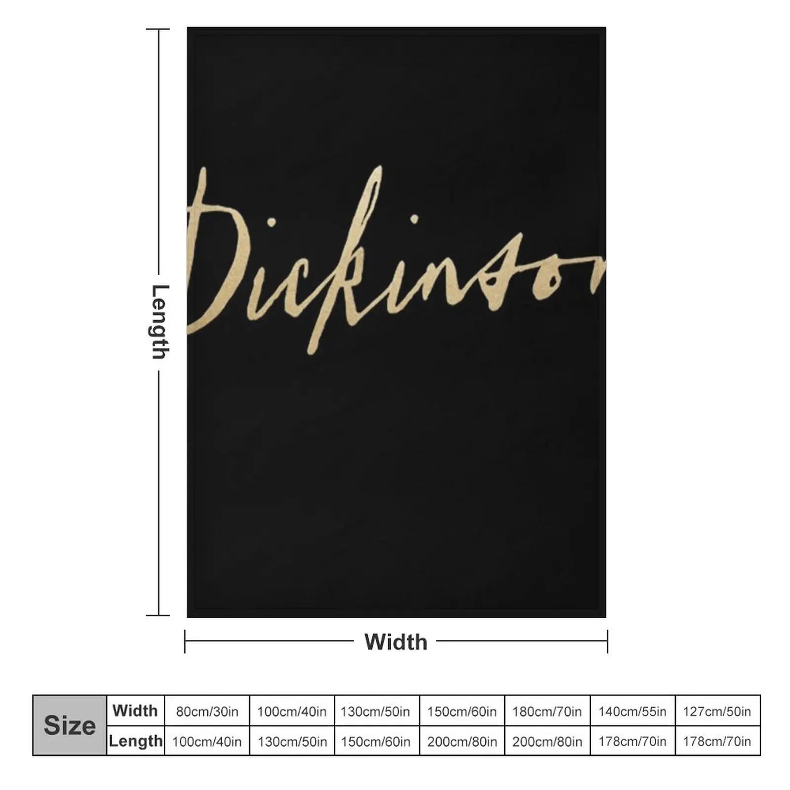 Dickinson logo Throw Blanket Personalized Gift Winter beds Flannel Blankets