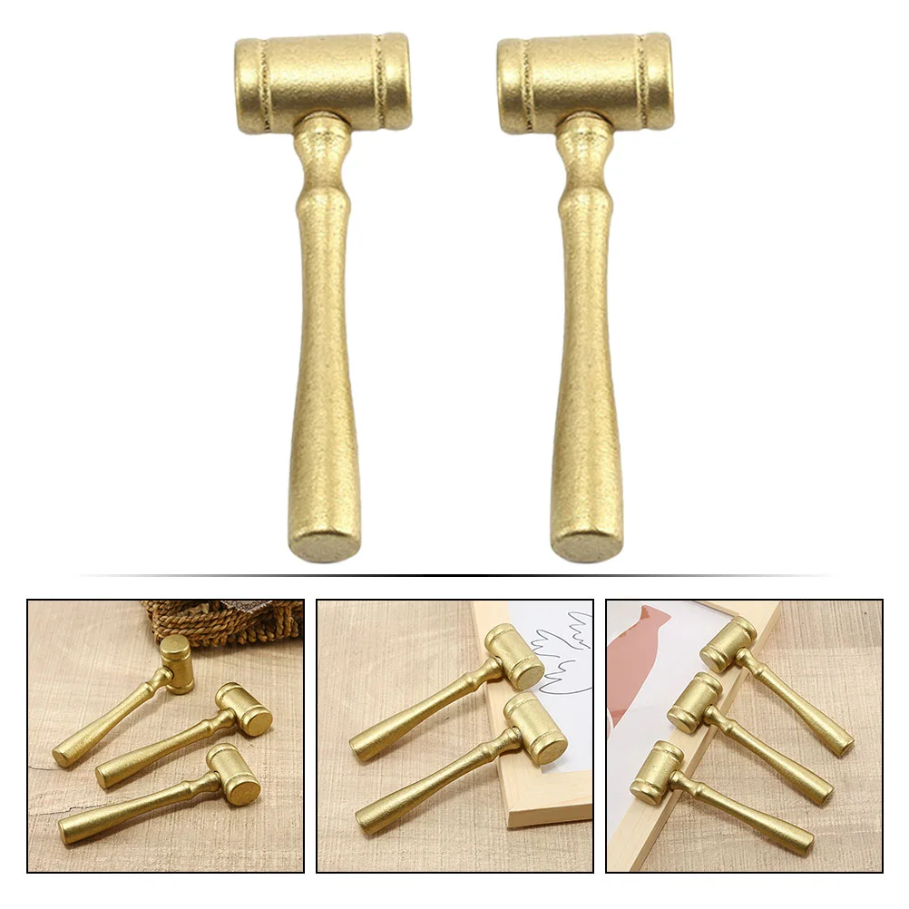 4 Pcs Judge Hammer Children's Toy Gavel for Role Play Auction Judges Wooden Mini