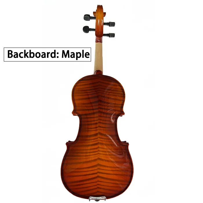 

Wholesale Quality Chinese Cheap Solid Wood Flame Pattern Violin Sit