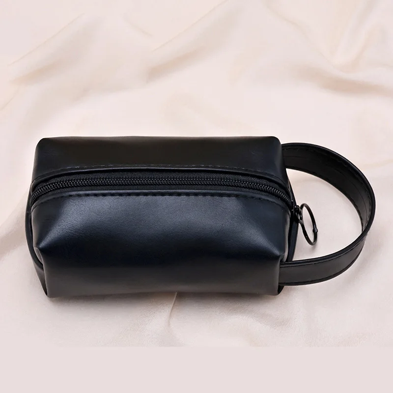 Travel Men Cosmetic Bag Toiletry Organizer PU Leather Women Storage Make Up Case Waterproof Makeup Bag Beauty Wash Pouch Handbag