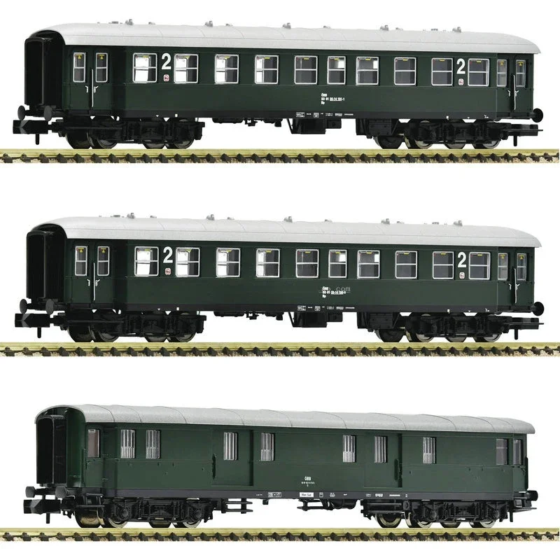 

FLEISCHMANN N Type 1/160 Train Model 862903 / 867715 / 867716 OBB Four-seater 3-section Set Train Carriage Toy