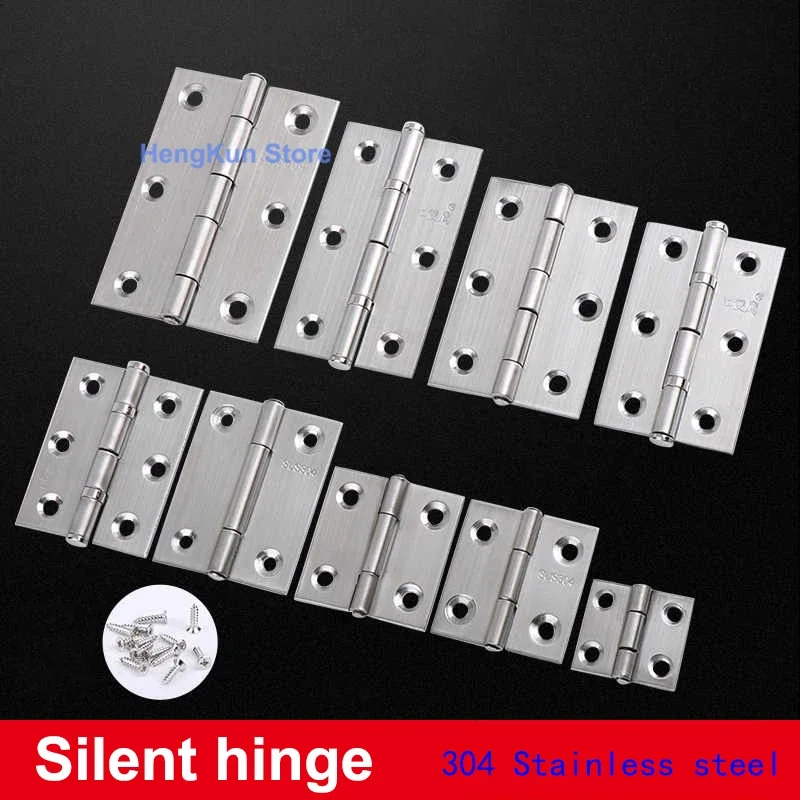 Door Hinges Stainless Steel Cabinet Doors Windows Wooden Box Flat Hinge Home Furniture Hardware Accessories