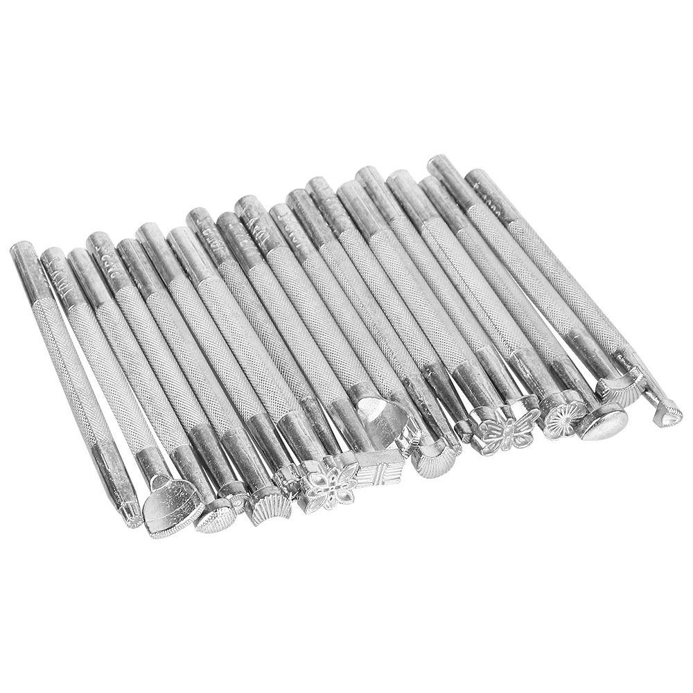 Set di scalpelli per intaglio Accessori per utensili in pelle Scultura che bussa fiori Arti e mestieri Stampa di stencil per intaglio fai-da-te 20 pezzi