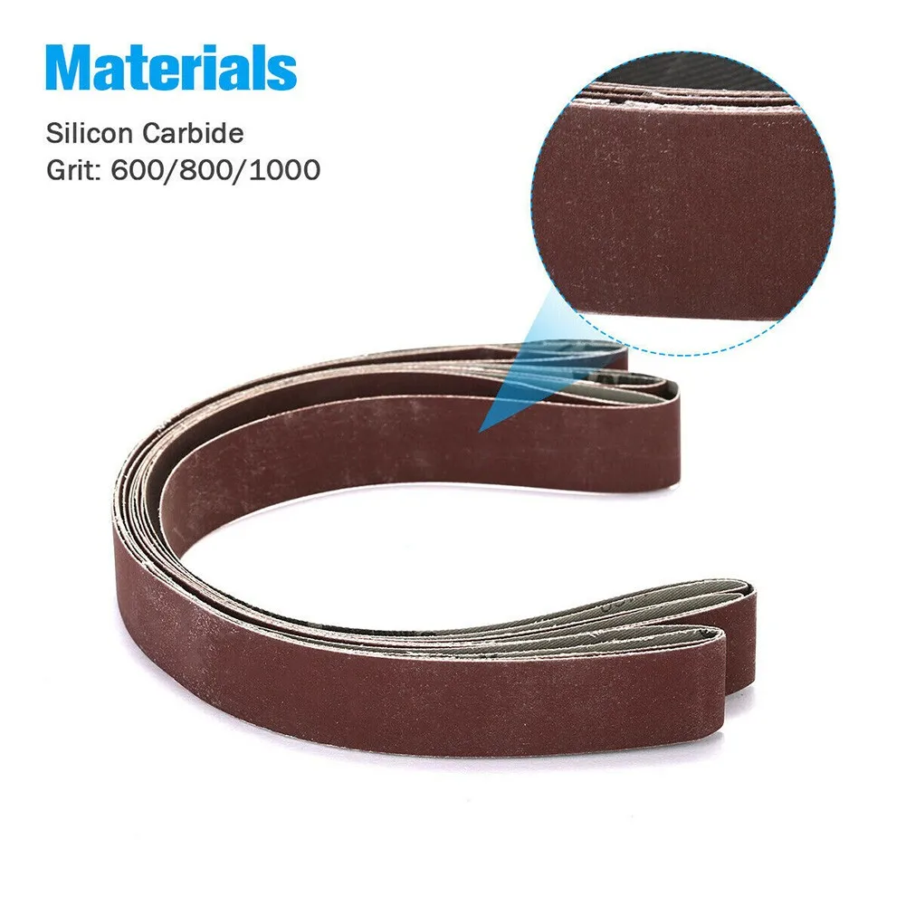 

600 800 1000 зернистость полировка оксида алюминия профессиональные 1x30 шлифовальные ленты набор 15 шт. с зернистостью из оксида алюминия