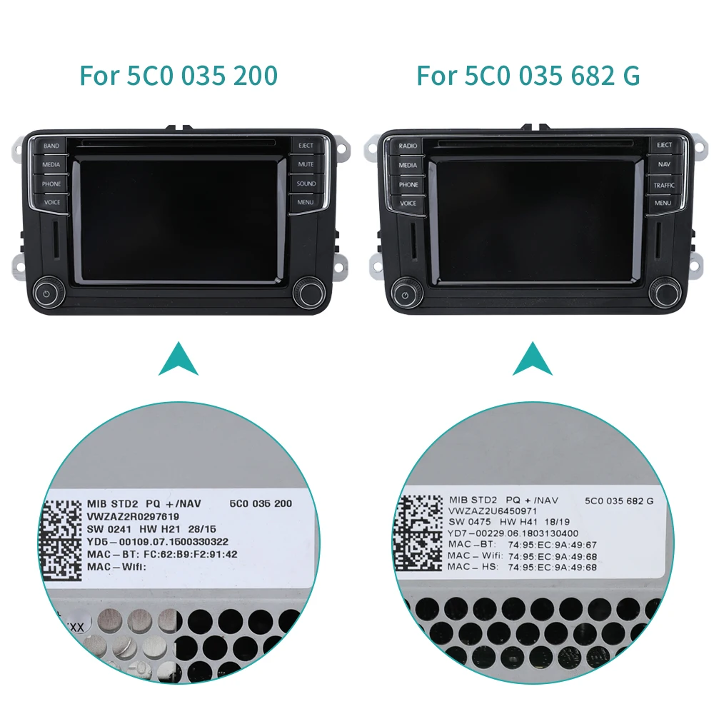 TDO-WVGA0633F00045 Ersatz-LCD-Bildschirm für VW MIB STD2 Discovery 6,5 Zoll 6,33 Zoll Für VW MIB200 682 684 680 Zentralsteuerung – Detail 10