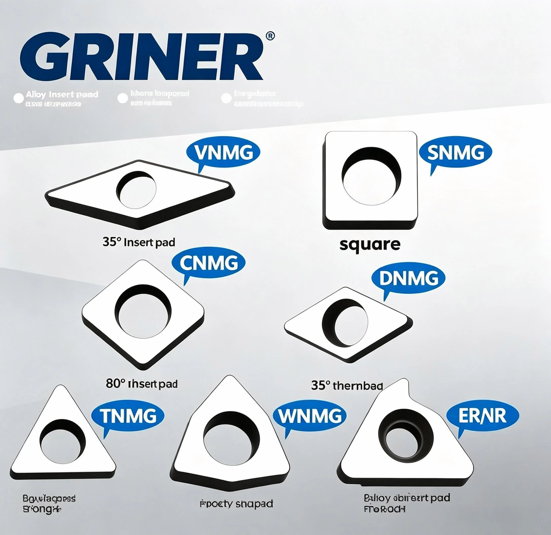 CNC turning tool holder, pear-shaped, rhombic, triangular, outer round and thread tool rod spacer, MC1204MT1603MW0804