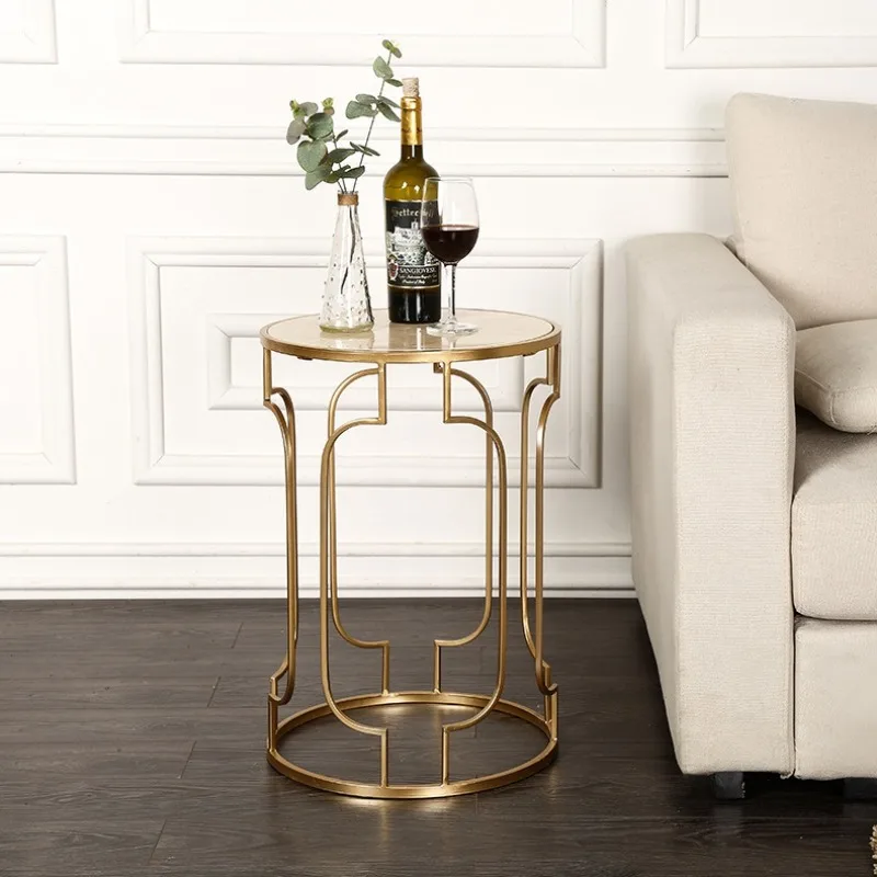 

Nordic Landing Entrance Home,wrought Iron Imitation Marble Coffee Table, Living Room Sofa, Nail Salon, Milk Tea Shop, Side Table