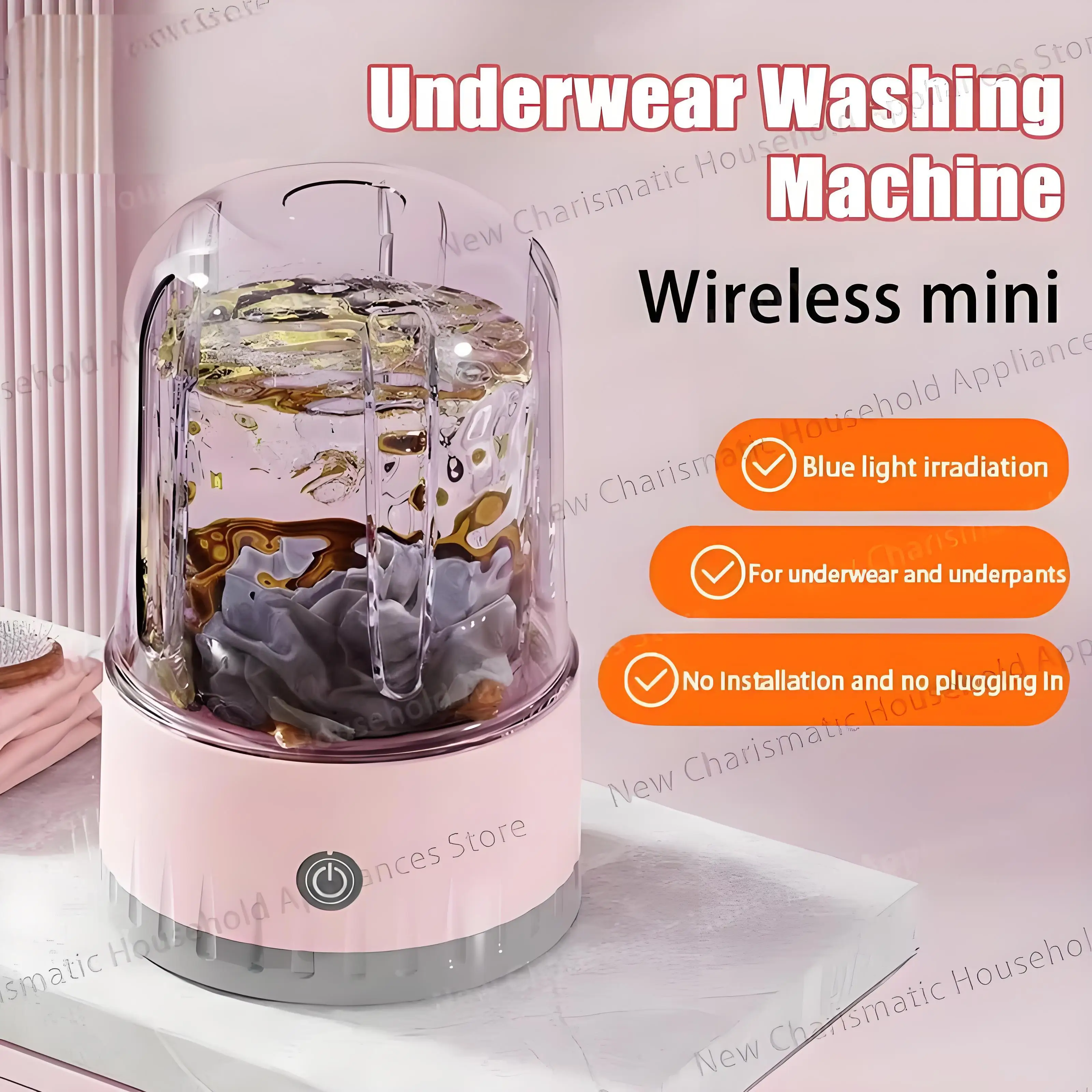 2025 New Wireless Washing Machine Portable Underwear Cleaner 2000AH Mini Socks Wash Machine Fully automatic Laundry Bucket