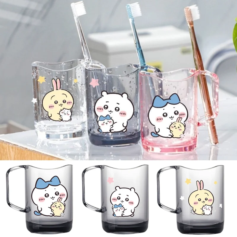 

Chiikawa Mouthwash Cup Cartoon Portable Plastic Couple Toothbrush Washing Cups Kawaii Home Bathroom Supplies Storage Cups Gifts