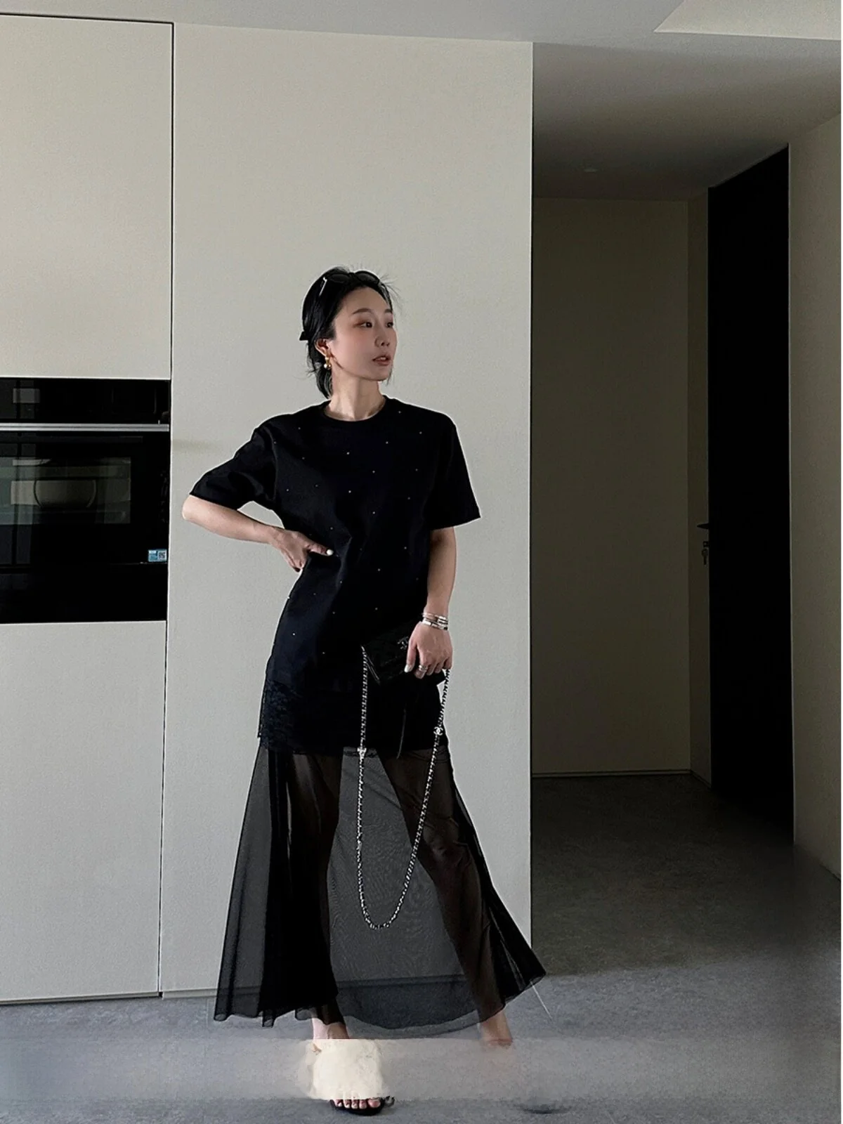 

Юбка женская 5SENSEAWEEK из хлопка и полиэстера, двухслойная, эластичная, весенняя, для покупки в магазине Hand Store