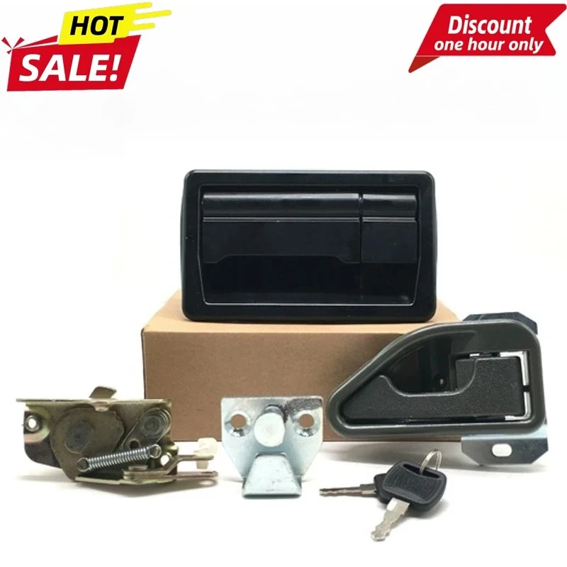 

Excavator Accessories for Yuchai 35 50 60-8 Cab Door Lock Assembly A Set of Inner and Outer Handle Lock Block Lock Cylinder