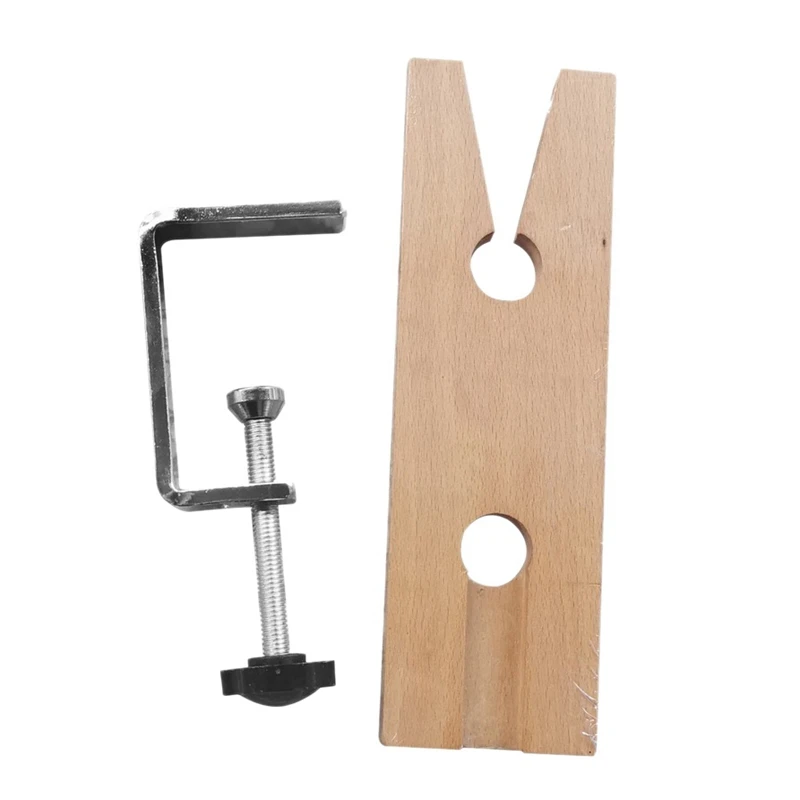 

2Pcs Wooden Bench Pin With V-Slot Multipurpose Bench Edge Clamp Jewelry Making Tool Jewelry Kit