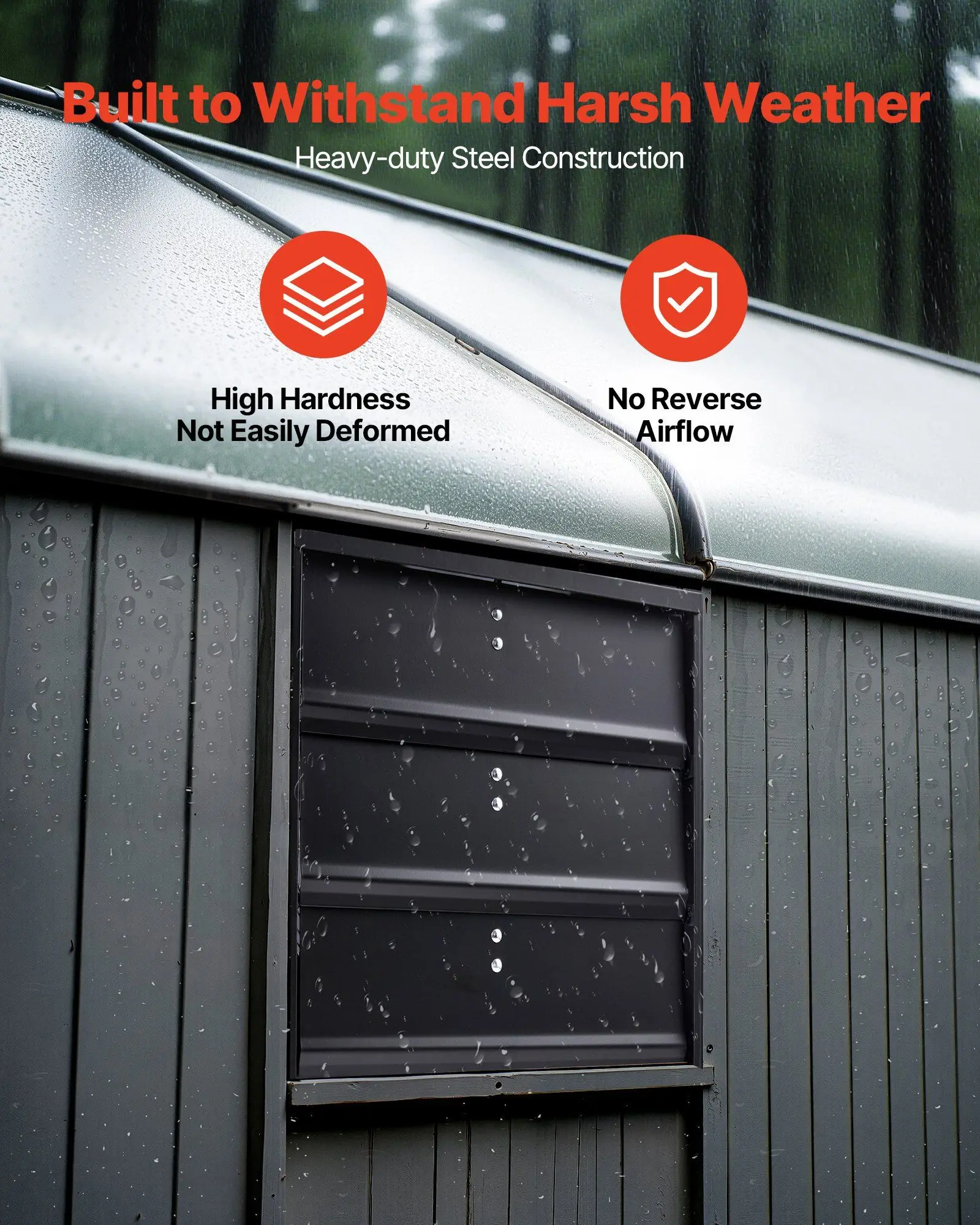 Exaustor de obturador de 14 polegadas 1400 CFM Ventilador de sótão montado na parede com controlador de velocidade variável de baixo ruído para ventilação de garagem de galpão