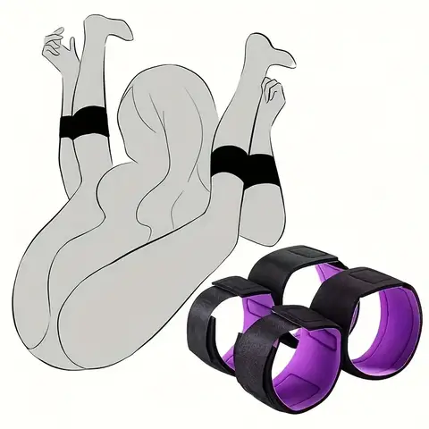 2 Piece Adjustable Wrist and Ankle Restraint Set Suitable for Couples Beginners in SM Games Women s Handcuffs Adult sexx Toys