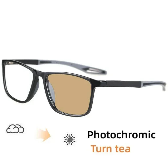 Anti Blau Licht Ultra Licht Photochrome Myopie Gläser männer Business Nahe Sicht Brillen Outdoor Sport Farbwechsel Brille – Detail 11