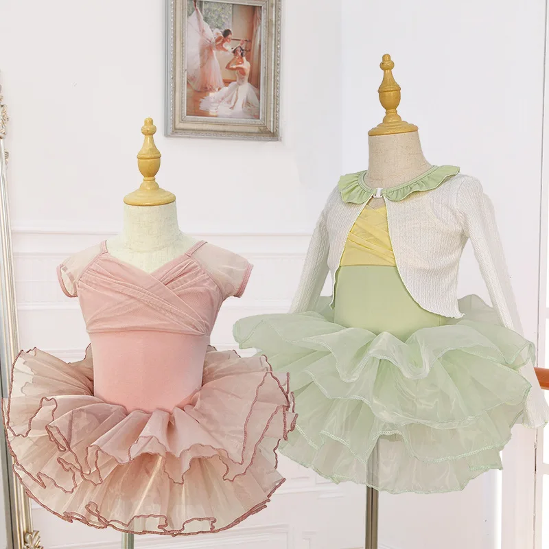 

New Girl Ballet TuTu Dress Kids Professional Ballerina Ballet Daning Dress Child Princess Pancake Dancewear Swan Dancing Cloth