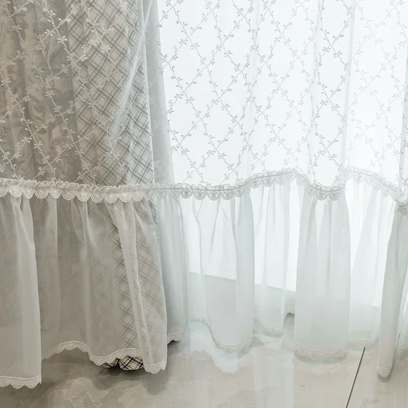 ستائر نافذة مخملية مطبوعة رعوية أمريكية حديثة لغرفة المعيشة وغرفة النوم وتناول الطعام بحجم مخصص للتعتيم العازل الحراري #5