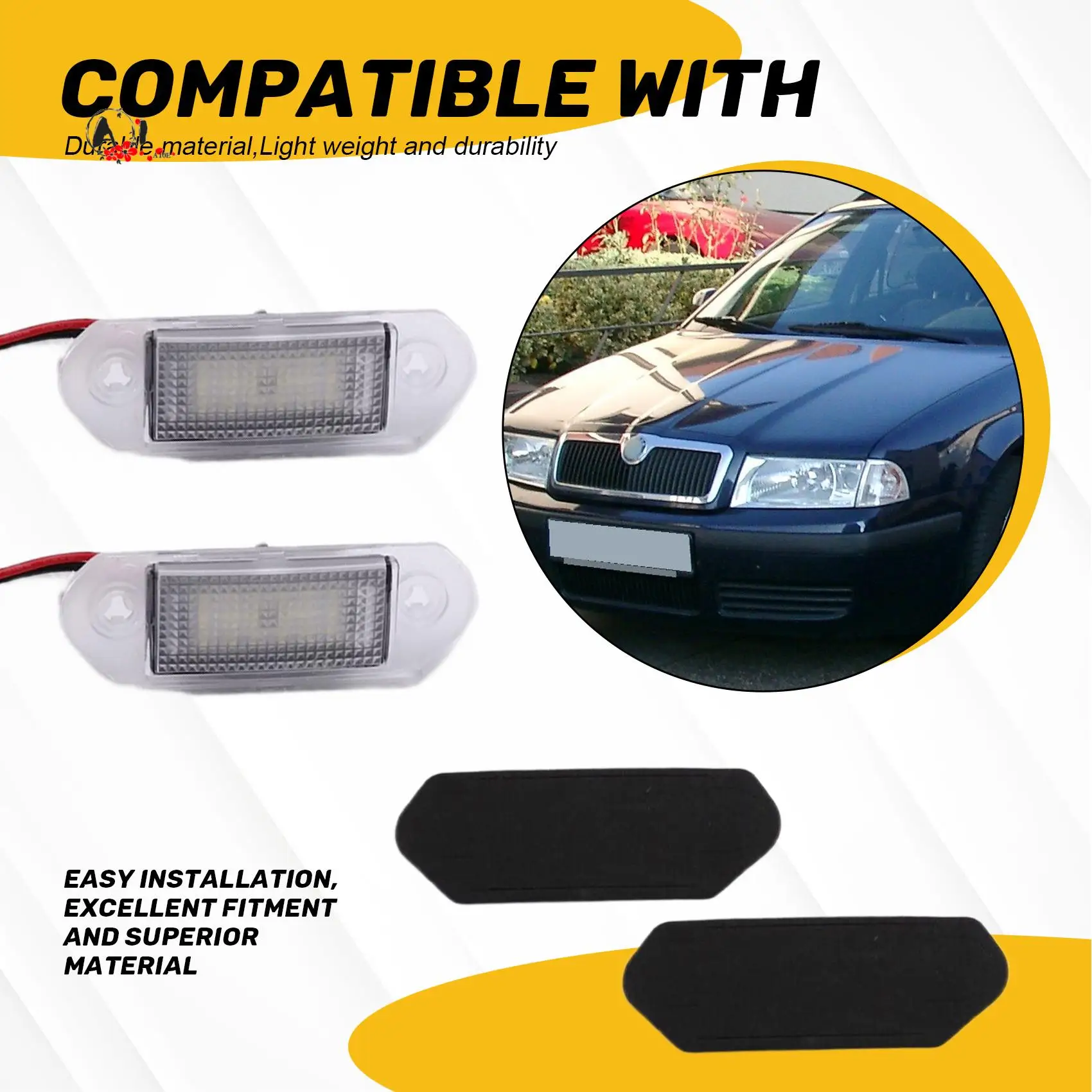 A10E-1H5943119 1H5-943-119 For VW Golf III Vento A3 Jetta Golf 2 3 Hatchback Skoda Octavia I LED Number License Plate Light