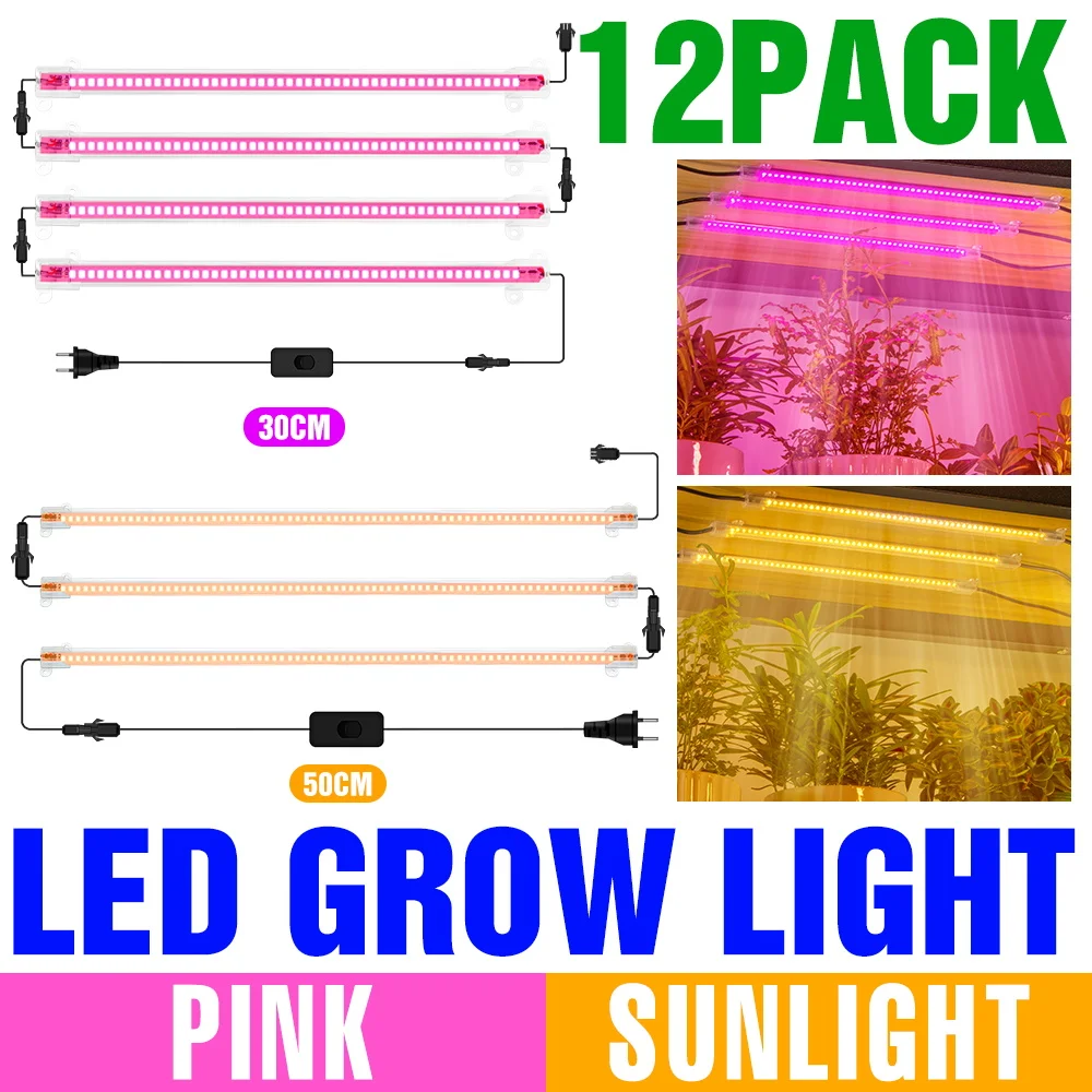 LED Plant Grow Lights Full Spectrum Indoor Hydroponics Cultivation Lamp For Succulent Flower Vegetable Seedlings Growth Box 220V