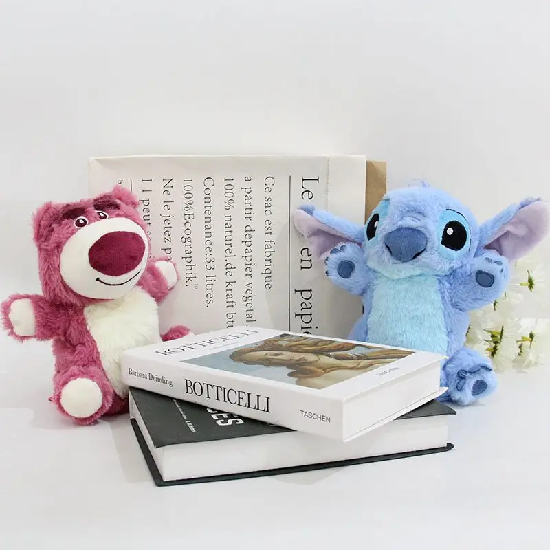 Disney Embroidery Anime Plush Cute Pencil Box Kawaii Pencil Case Girls' School Home Stationery Box Lilo&Stitch Plush Bag Gift