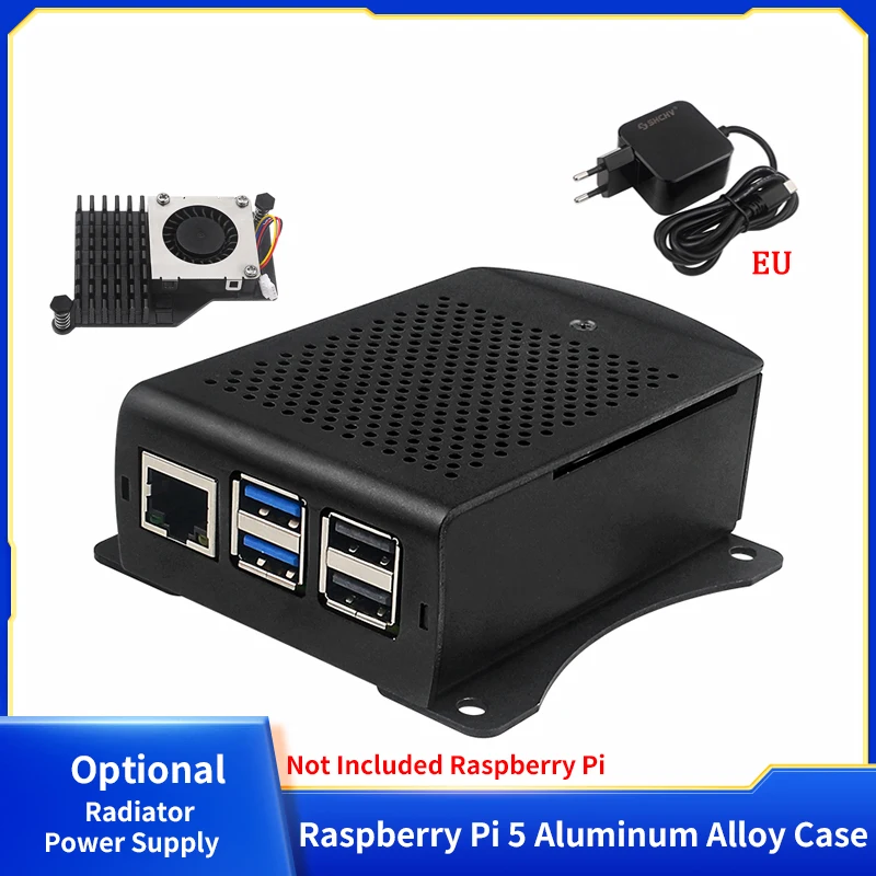 caixa-de-liga-de-aluminio-para-raspberry-pi-5-capa-protetora-preta-dissipador-de-calor-com-ventoinha-opcional-e-fonte-de-alimentacao-para-raspberry-pi-5