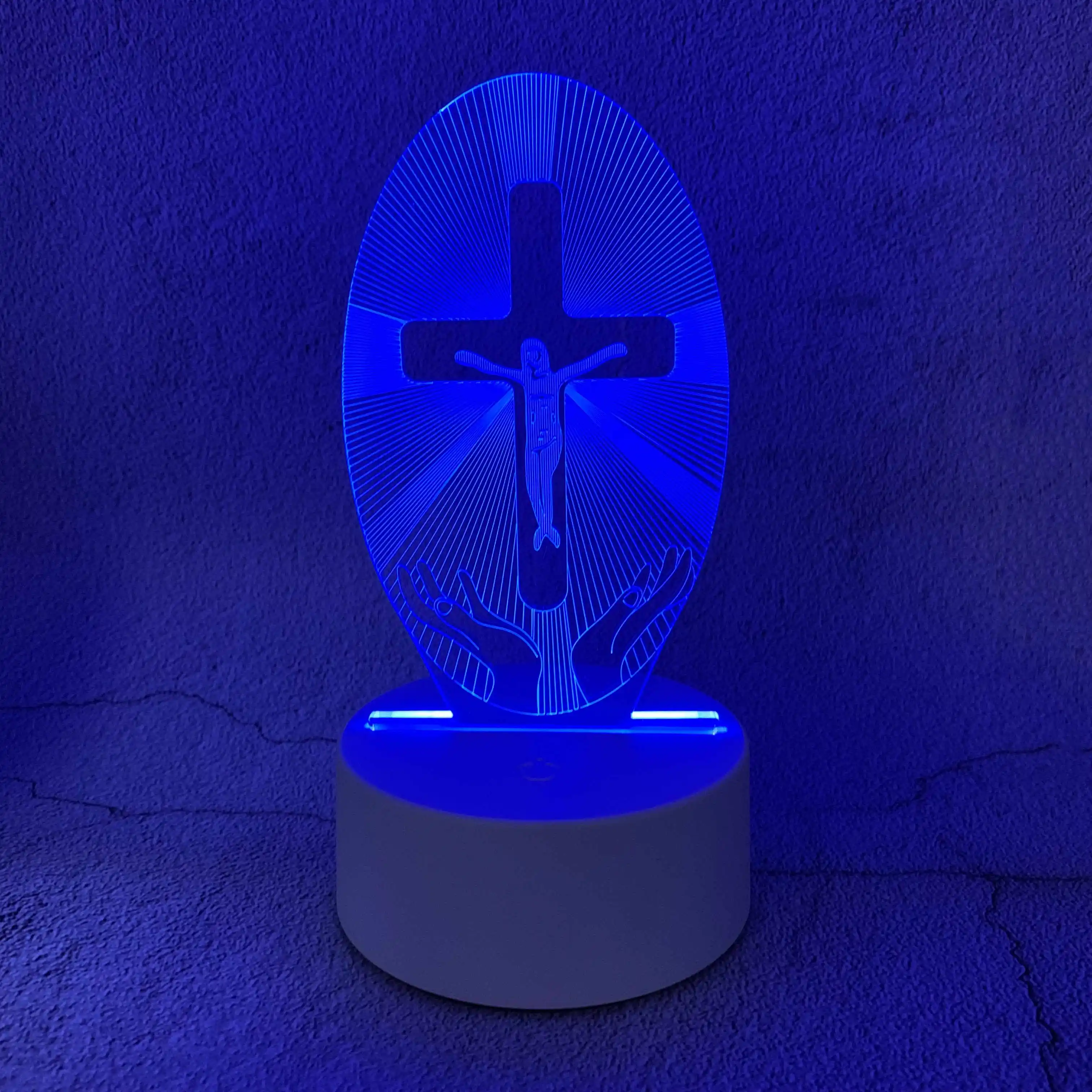 High Appearance Rating Jesus 3d Nightlight Bedroom Headlight Creative Plug Dream Warm Gift