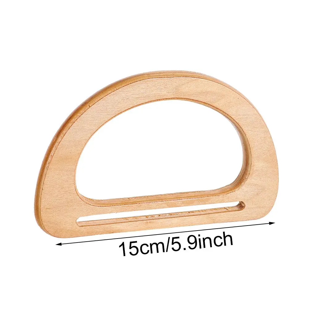 Diameter 15cm Wooden Bag Handle Replacement DIY Handbag Tote Handles O Bag Handles Purse bags Classic Straps Bag Accessories