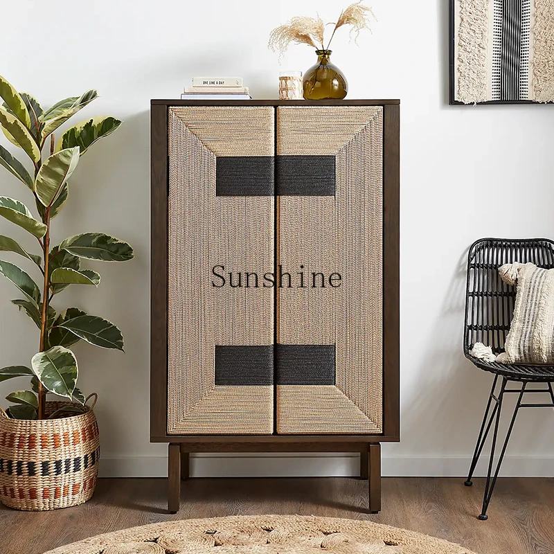 Nordic wabi sabi antique style storage cabinet B & B home showcase