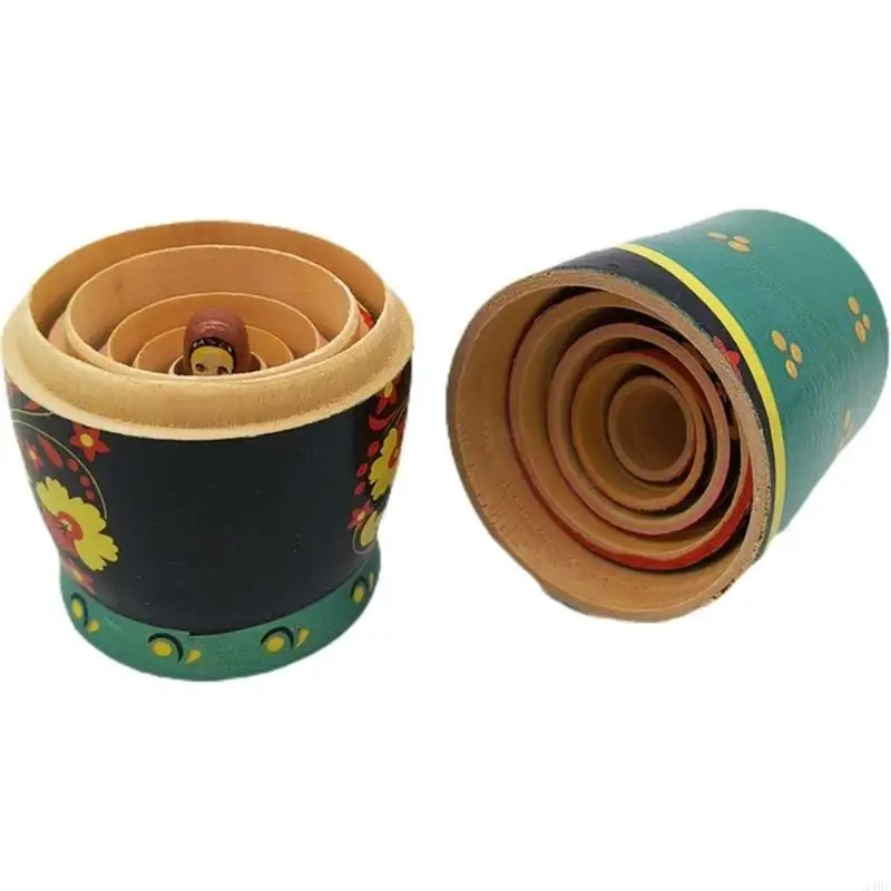 دمية التراص الروسية 6 طبقات الحرف اليدوية التعليمية دمية ماتريوشكا للأطفال التعلم الثقافي مشروع الرسم الفني 24BE