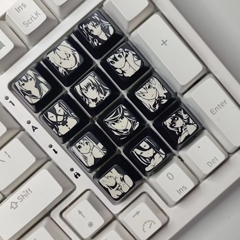  Funny Cartoon Themed ABS Plastic Keycaps Pack Of 12 For Computer And Office Use