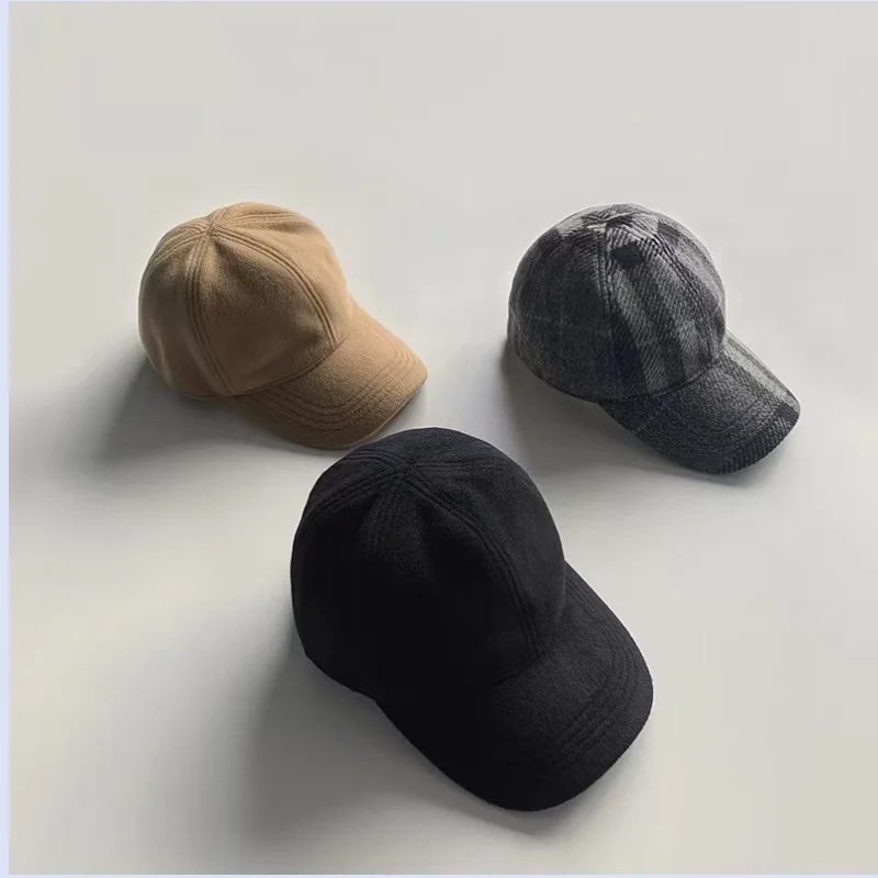 Nordic autumn and winter woolen INS blogger's same style wool warm, fashionable, casual, sunscreen baseball duckbill cap