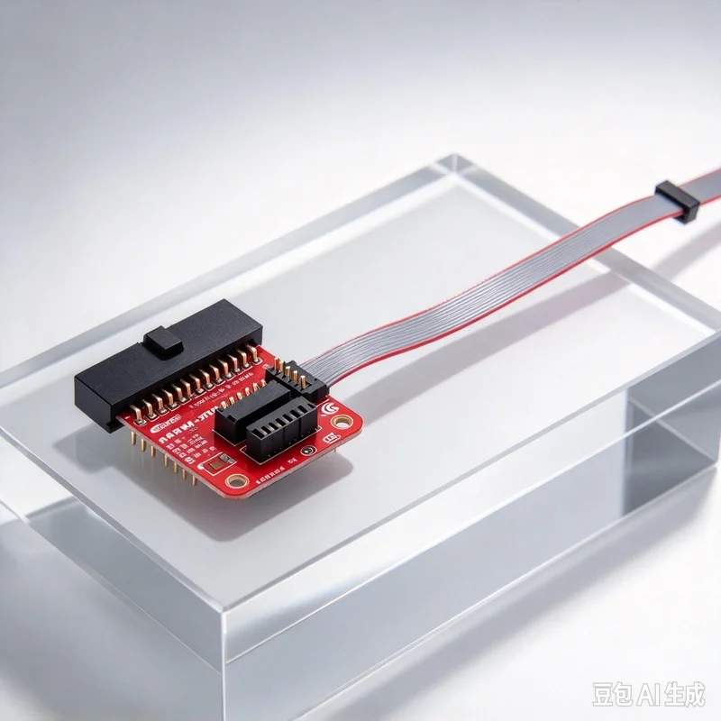 Socket ARM-JTAG-20-10 JTAG 20PIN To 10PIN Adapter Board With Ribbon Cable Fits J-Link V8 V9 Debug Tool