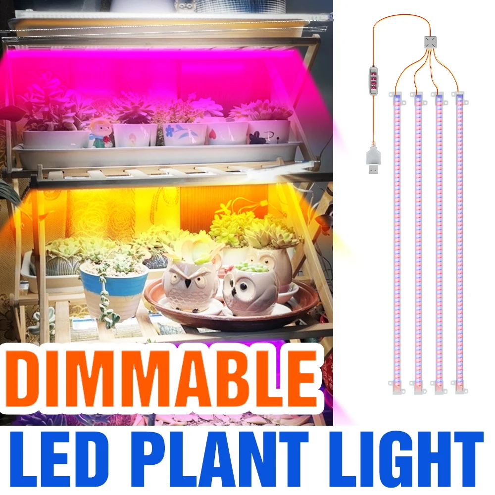 

LED Full Spectrum Grow Light USB Indoor Plant Fill Lamp 5V Greenhouse Tent Fruits Potted Vegs Hydroponic Cultivation Lighting