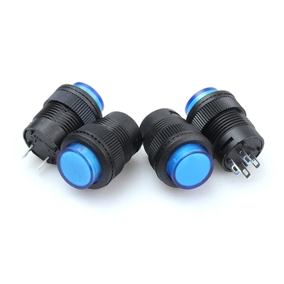 5Pcs Self-lockin 16MM Latching/Momentary push Button Switch with 5Color LED lighting 2Pin or 4Pin R16-503/AD R16-503/BD