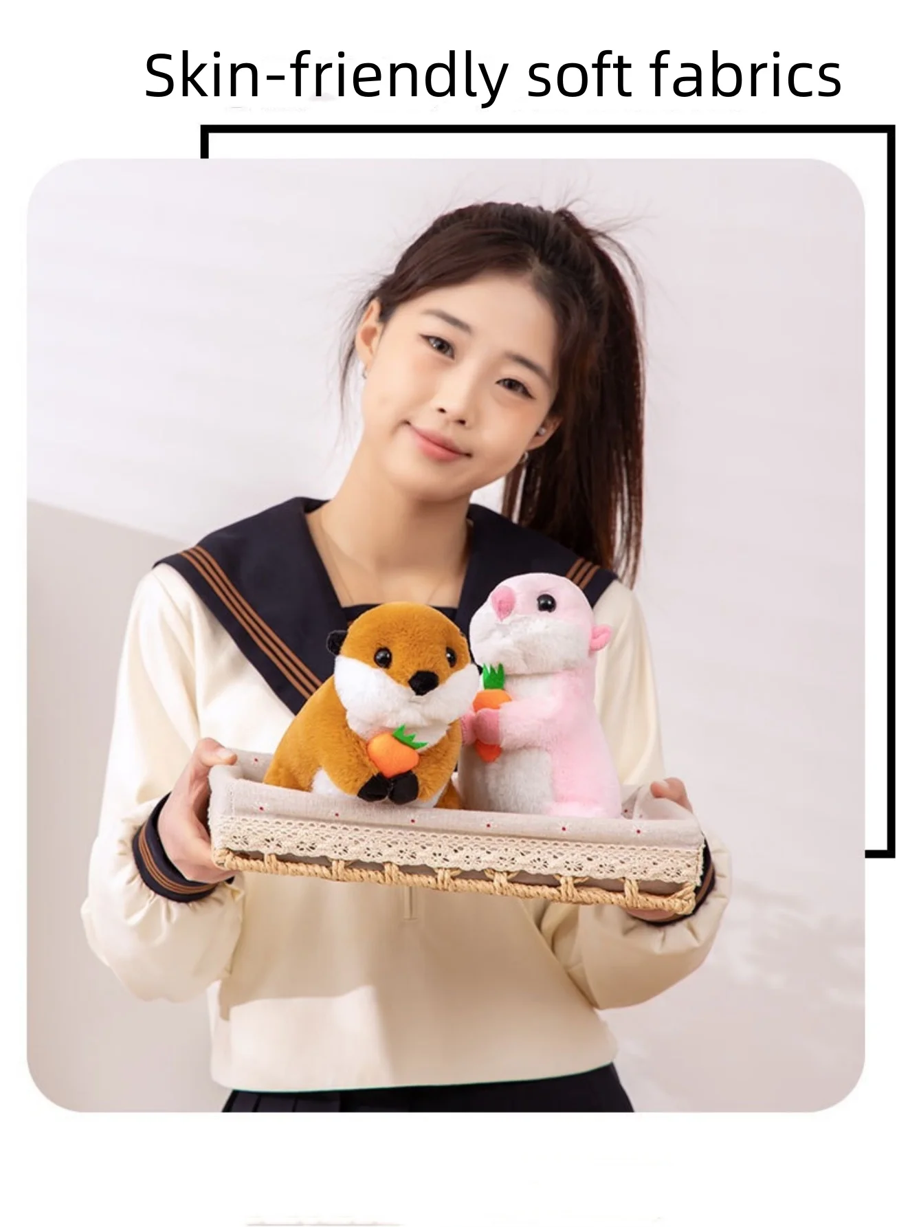 ラッコぬいぐるみ漫画ハグニンジンソフト動物人形女の子のためのなだめる枕家の装飾カワウソグッズ